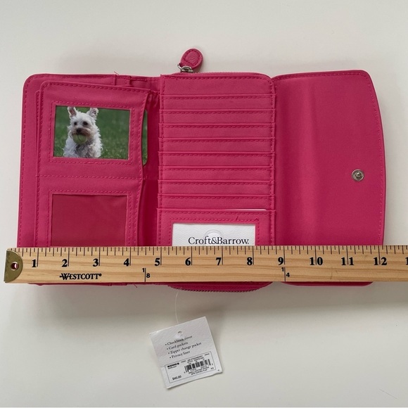 Croft & Barrow Hot Pink Safe Keeper RFID-Blocking Wallet Clutch, New with Tags! - Picture 9 of 9